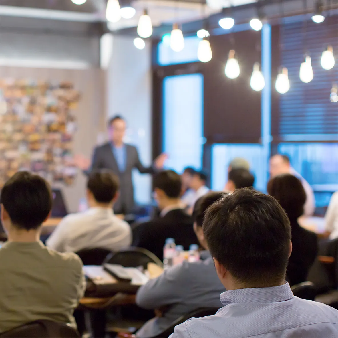 audience attending a business training